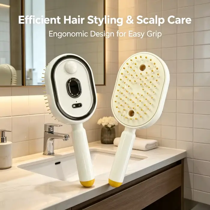 Brosse à cheveux électrique humide