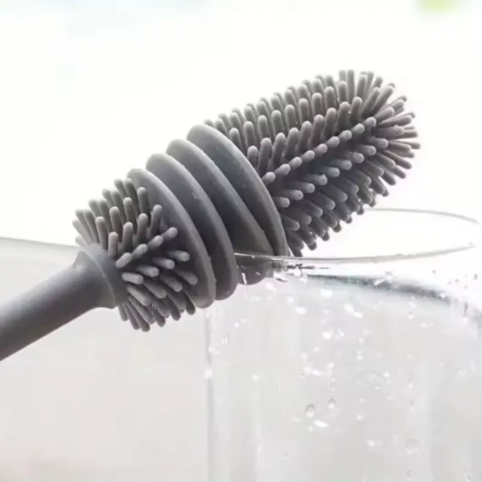 Brosse de nettoyage de verre de bouteille de boisson à Long manche de 28cm