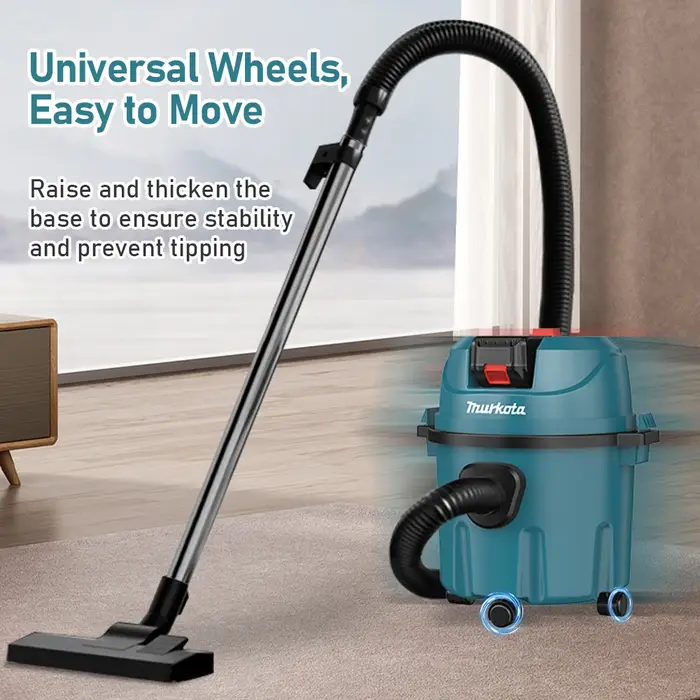 Aspirateur sec et humide industriel, Machine de nettoyage Rechargeable, aspirateur d'atelier sans fil de 15l pour le Site de travail/entrepôt/lavage de voiture