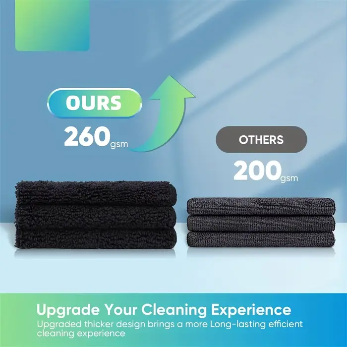 5/10/20/50/100 pièces lingettes de voiture noires Super douces ensemble de chiffons à récurer tissu