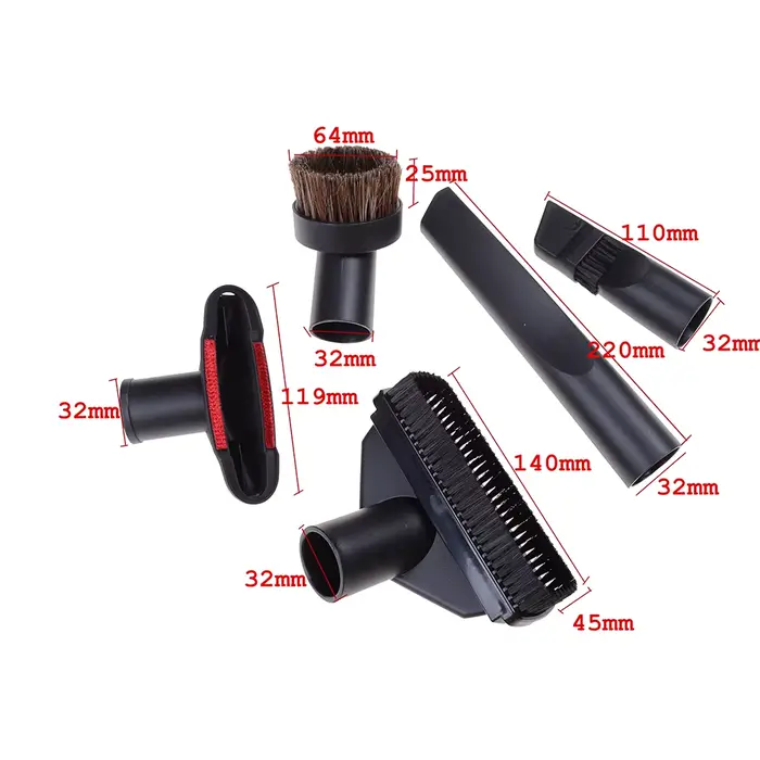 Kit d'outils 5 en 1 pour escalier de crevasse, brosse d'aspirateur, buse de dépoussiérage domestique