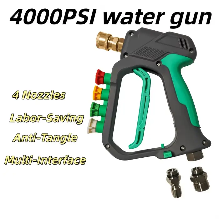 Pistolet de lavage haute pression avec 4 buses colorées