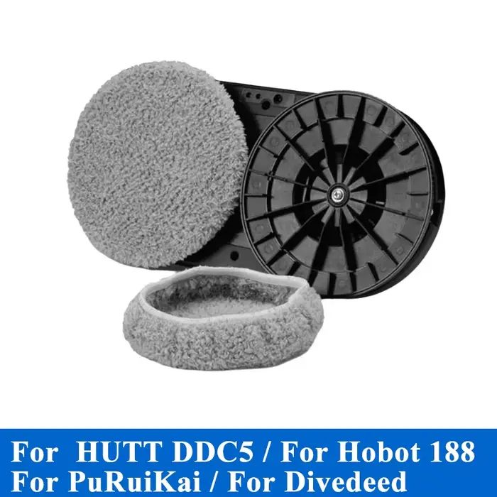 Tampons de nettoyage en microfibre pour HUTT DDC5 DDC55, chiffon lavable de 14.5cm pour nettoyeur de vitres de plongée, Robot rond, chiffon anti-poussière