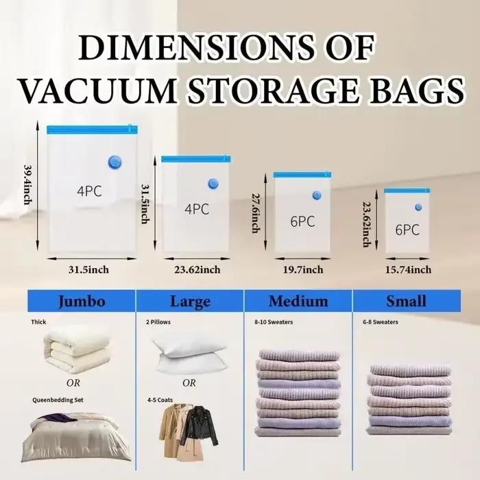 Sacs d'aspirateur, sacs de scellage