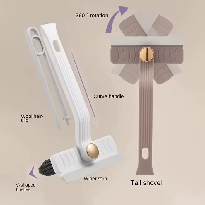 Brosse de nettoyage de crevasses rotative à 360 degrés
