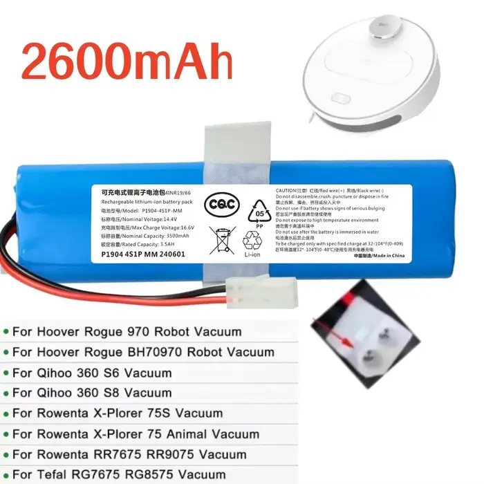 Batterie d'aspirateur Robot 3500mAh pour Rowenta x-plorer 75