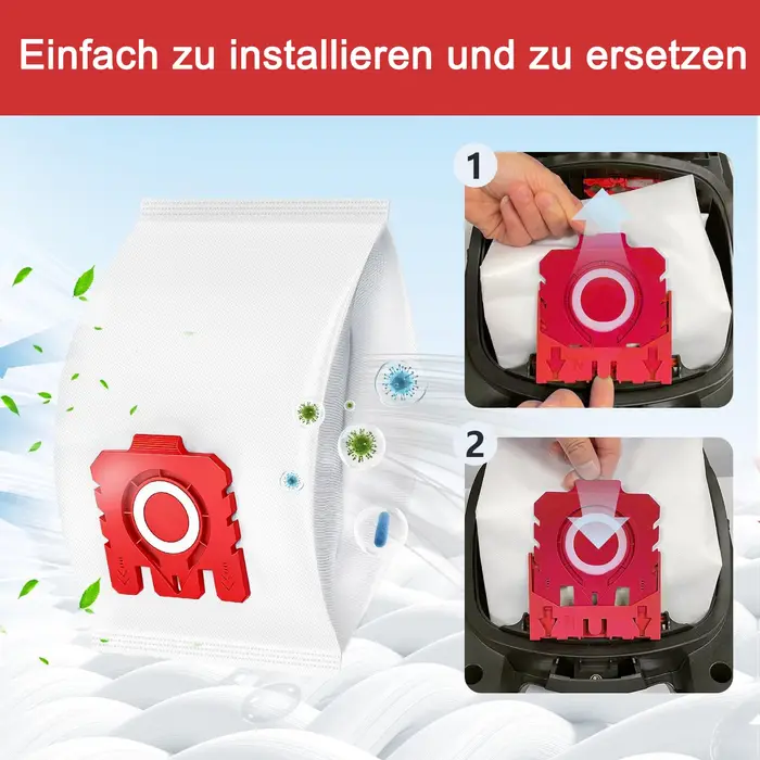 10 sacs d'aspirateur + 3 filtres moteur + 3 filtres d'évacuation + 1 brosse de nettoyage FJM 3D Compatible avec Miele Complete C1, Compact C1, C2 S241, S256i, S290, S299, S300i, S399, S500, S578, S700