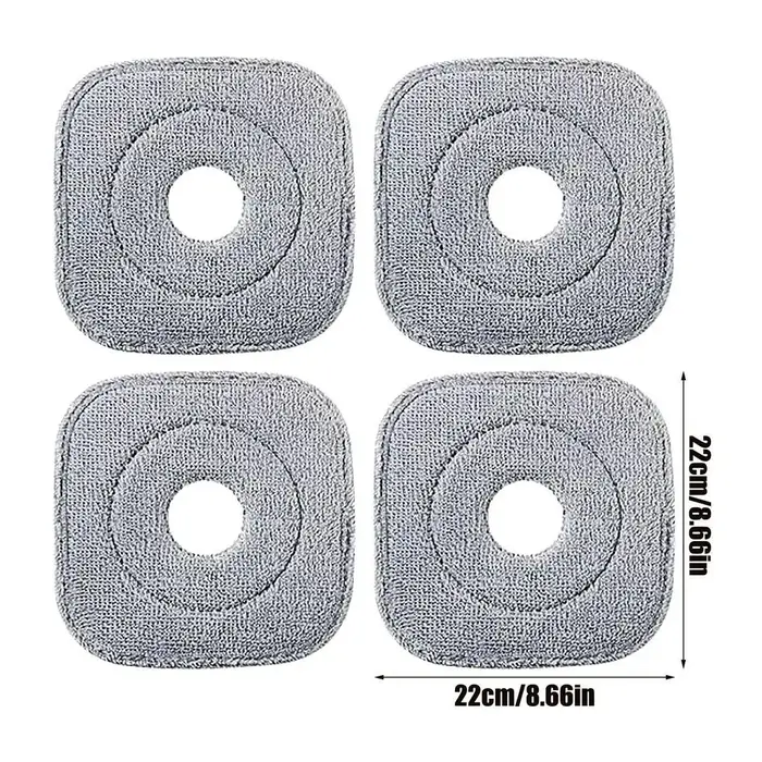 Recharges de vadrouille en microfibre, paquet de 4 tampons de remplacement, tampons de nettoyage de