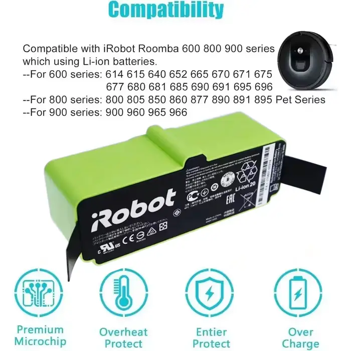 Pour IRobot Roomba 14.4V 1800/5200mAh batterie