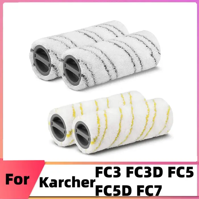 Brosse à rouleau lavable pour nettoyeur de sol électrique Karcher FC5 FC7 FC3 FC3D, rouleaux de remp