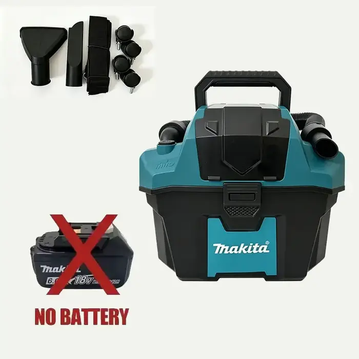 Aspirateur sans fil Makita, machine de nettoyage de sols, aspirateur eau et poussière pour la maison et l'atelier, alimentation Li-ion.