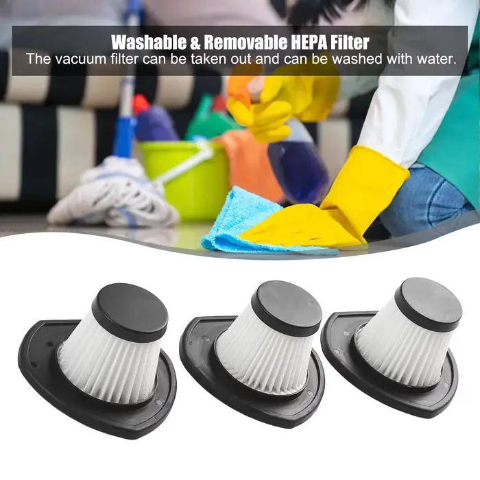 3x filtres d'aspirateur pour aspirateur à main sans fil pour voiture R-6053, filtre de remplacement,