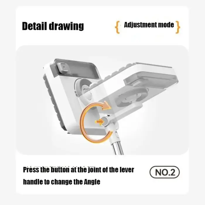 Outil de nettoyage de fenêtres en acier inoxydable et PP, gris, extensible, pour nettoyeur de vitres en hauteur, tige en arc flexible
