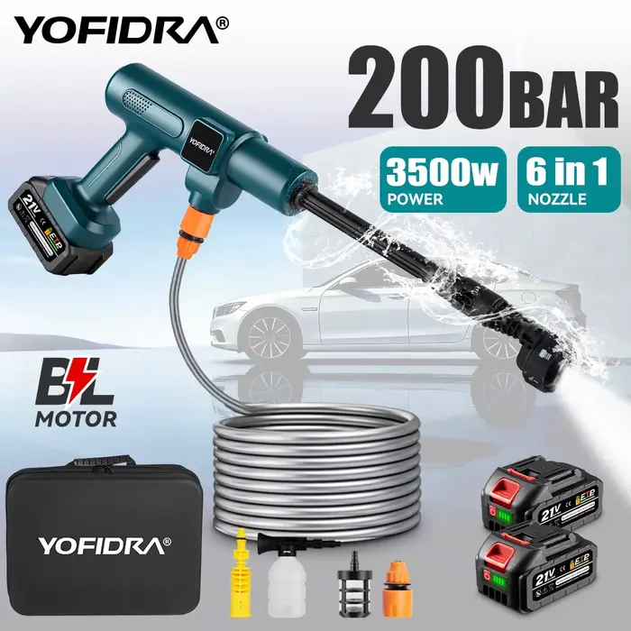Nettoyeur haute pression sans fil YOFIDRA 200 bars