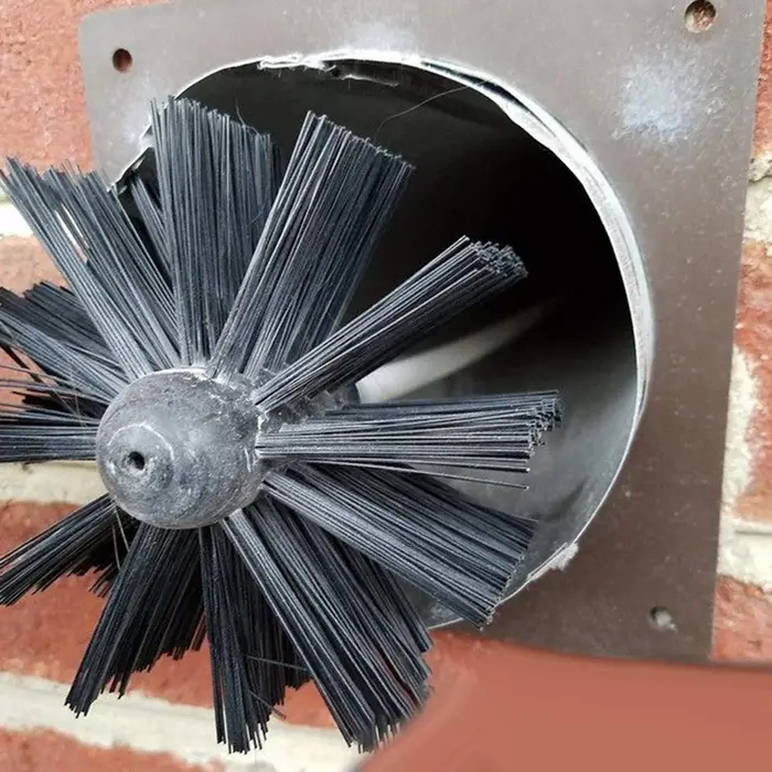 Brosse de nettoyage de ventilation de sèche-linge, Kit de nettoyage de cheminée de cheminée 100-150m