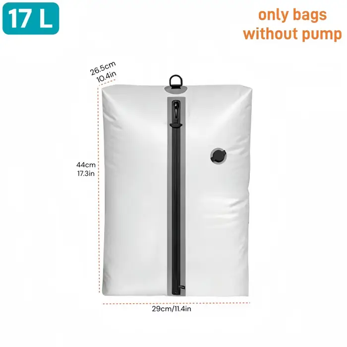 Sac de compression de voyage avec pompe à air, sacs de compression réutilisables pour vêtements de v
