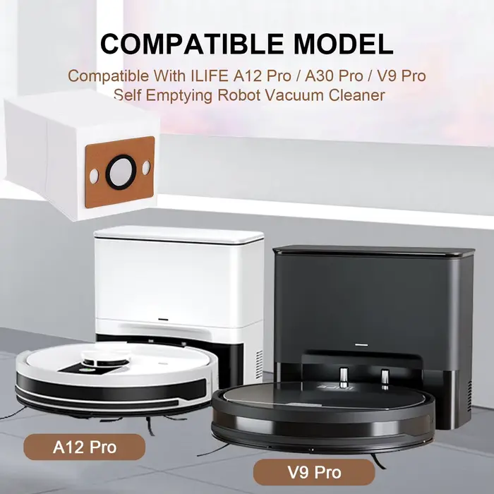 Sacs à poussière pour aspirateur robot à vidage automatique ILIFE V9