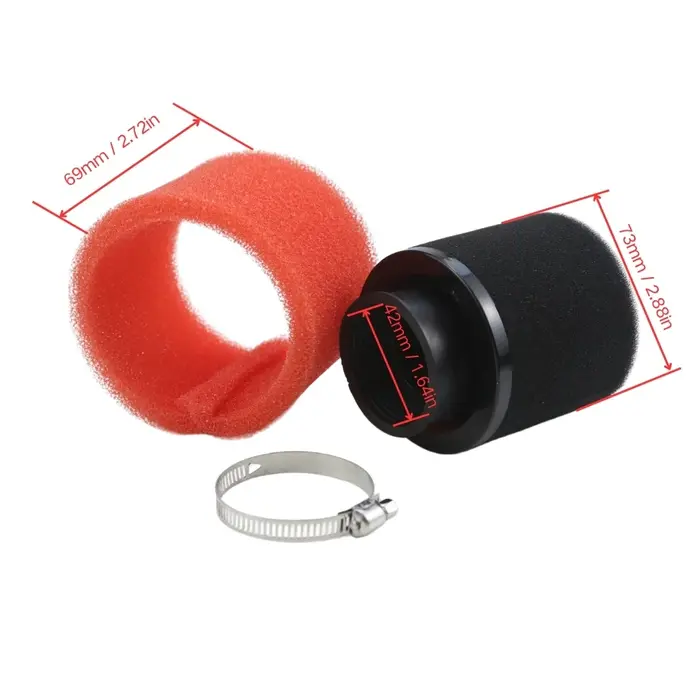 Filtre à air universel en mousse rouge