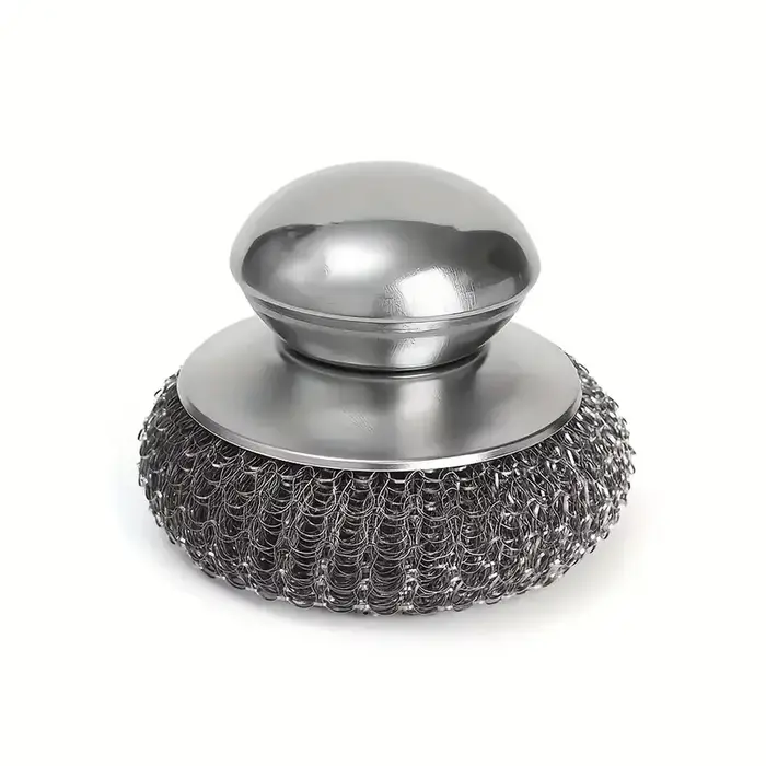 Épurateur robuste en acier inoxydable, brosse ergonomique pour casseroles et poêles, nettoie sans ef