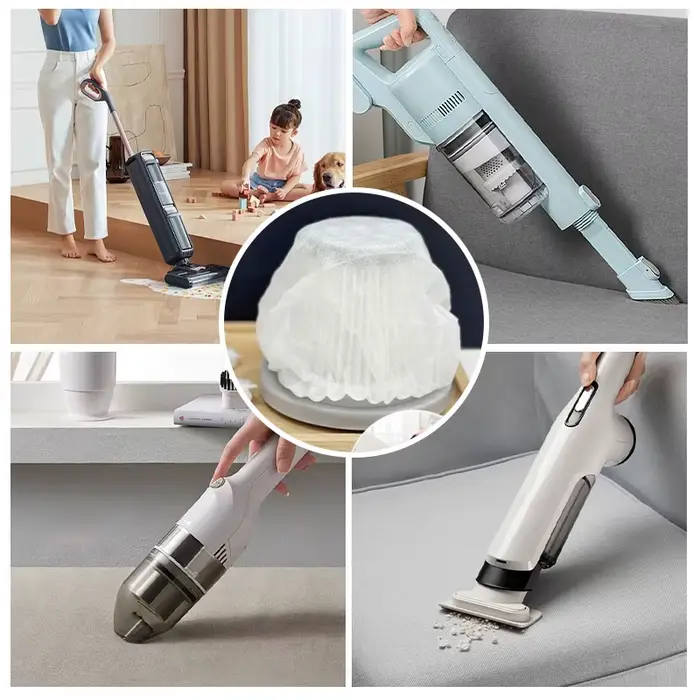 100 pièces filtre pour aspirateur maille housse de protection tissu non tissé