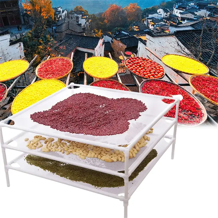 Séchoir à linge plat, stable et empilable, en maille large, pour vêtements délicats et séchage rapid