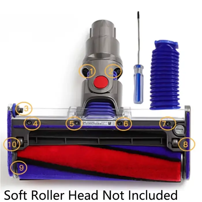 Tube bleu pour Dyson V6 V7 V8 V10 V11 aspirateur tête d'aspiration de brosse de sol (non compatible avec la version Slim)