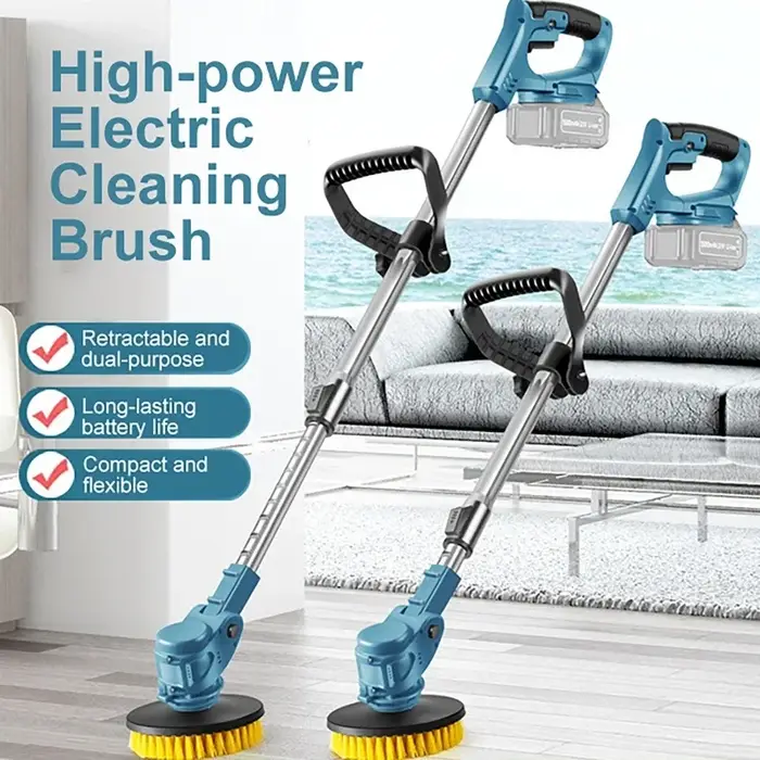 Brosse de nettoyage électrique tout-en-un rétractable pour salle de bain