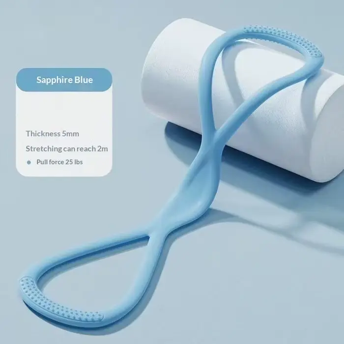 Bandes de résistance en silicone en forme de 8, idéales pour le yoga, la maison, le bureau, l'entraî