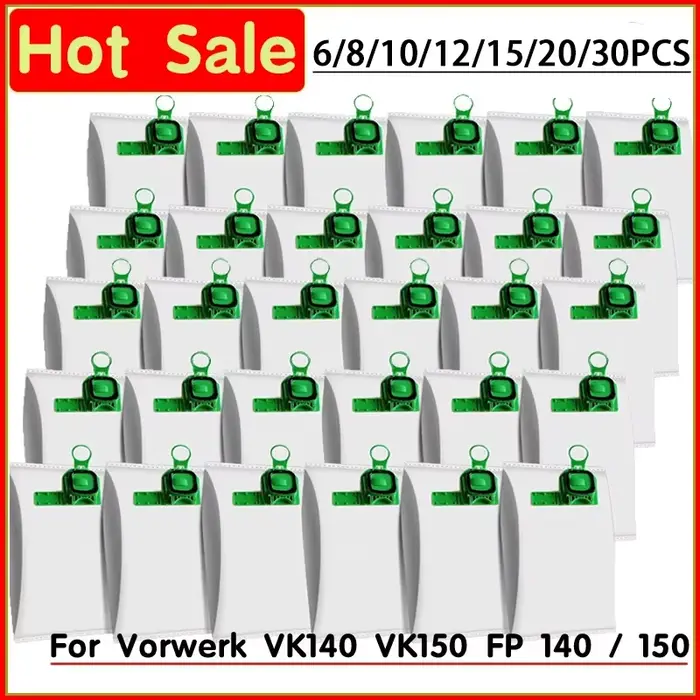 Kit de sacs à poussière compatibles avec Vorwerk Kobold VK140 VK150 FP140 FP150