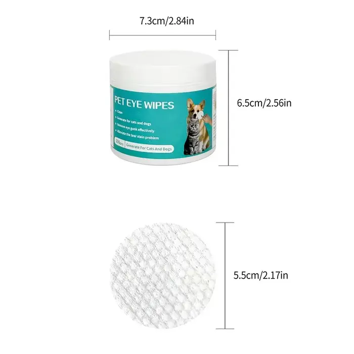 Produits de nettoyage pour animaux de compagnie lingettes pour les yeux pour éliminer les marques de déchirure