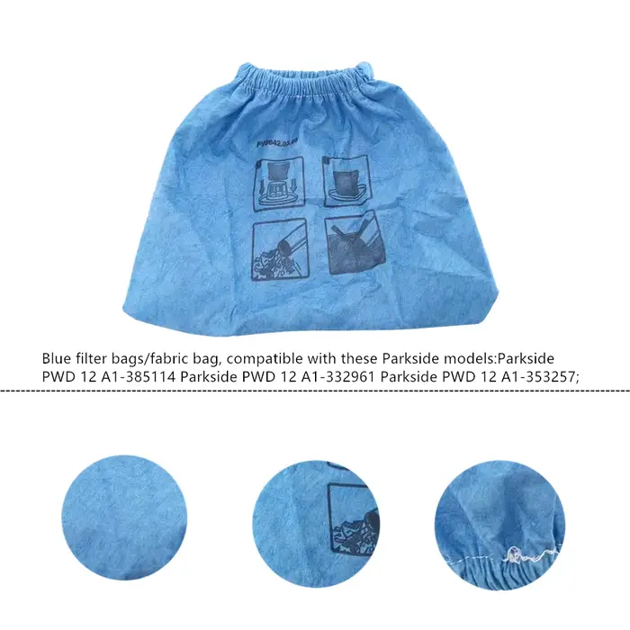 Sac filtrant en tissu, 3 pièces
