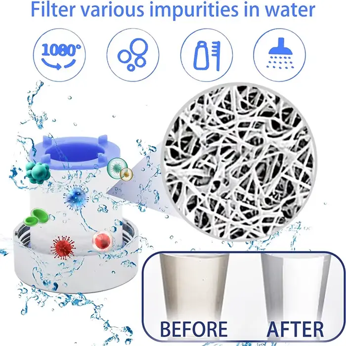 360/1080 ° Filtre à eau pour robinet pivotant