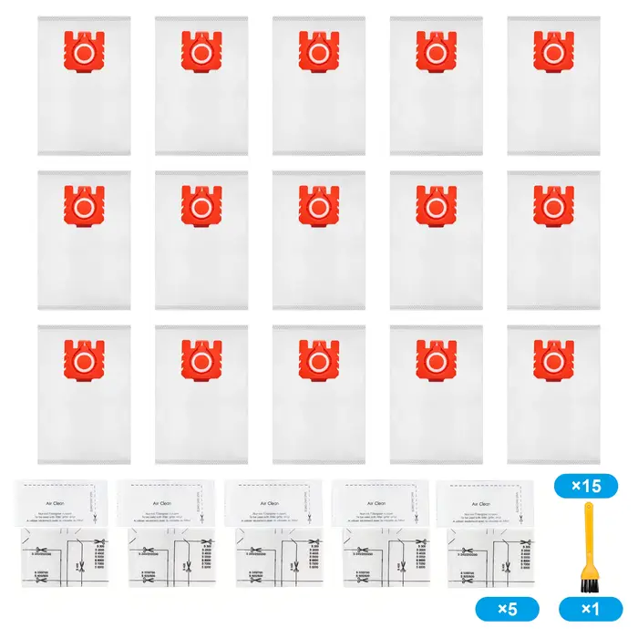 Paquet de 26 sacs d'aspirateur 3D Airclean FJM compatibles avec l'aspirateur Miele FJM Miele FJM, Co