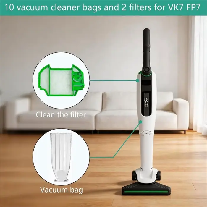 1 ensemble de sacs à poussière pour Vorwerk Kobold VK7 FP7 VK7S FP7S
