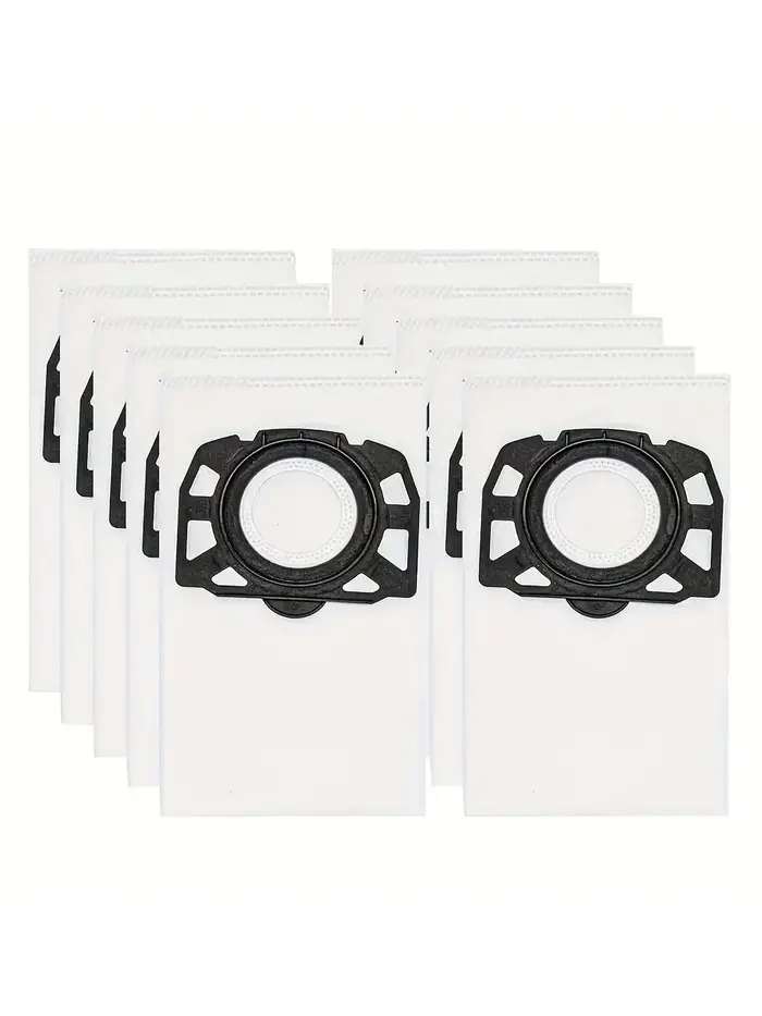 Paquet de 10 sacs à vide KFI 357 pour Karcher WD2 Plus/WD3/SE4001 - Filtres lavables haute efficacité