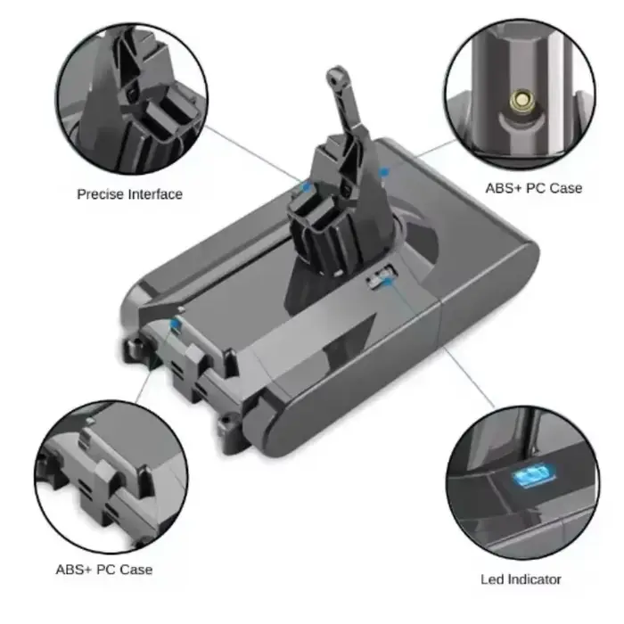 Batterie rechargeable pour aspirateur Dyson V6 V7 V8 V10 V11Series SV07 SV09 SV10 SV12 DC62 Absolute Fluffy Animal Pro Bateria