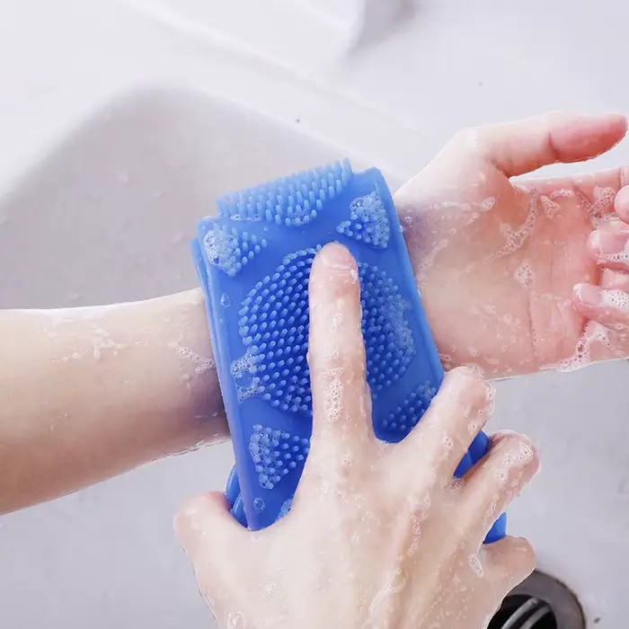 Brosse de Douche Exfoliante en Silicone pour le Corps, Massage Dorsal, Nettoyage de la Peau, Ceinture de Massage Étendue