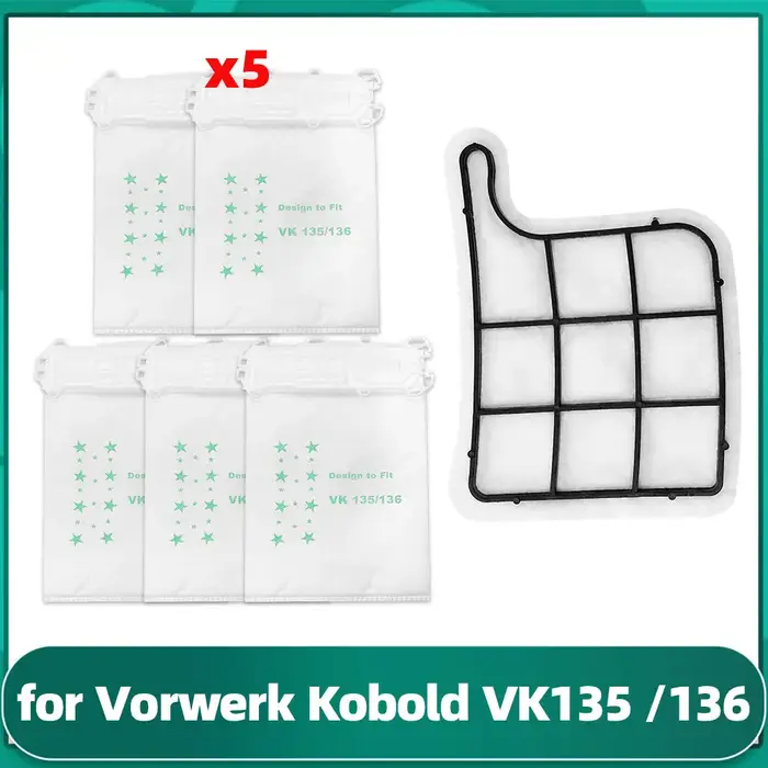 Sac à poussière pour aspirateur Vorwerk Kobold VK135 /136
