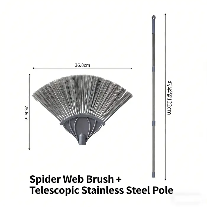 Brosse à dépoussiérer extensible pour le nettoyage des toiles d'araignée au plafond, outil domestiqu