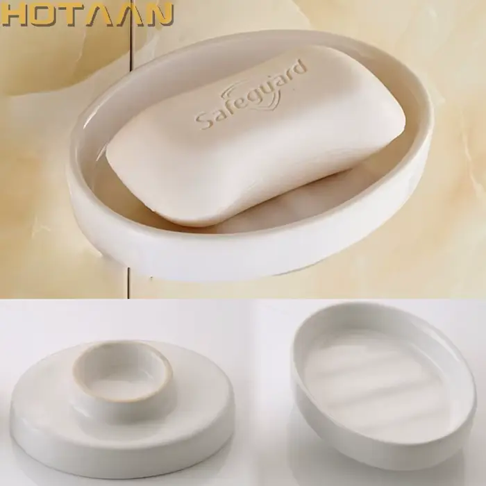 Accessoires de salle de bains en céramique, porte-savon/porte-savon/étui à savon, décoration de la m