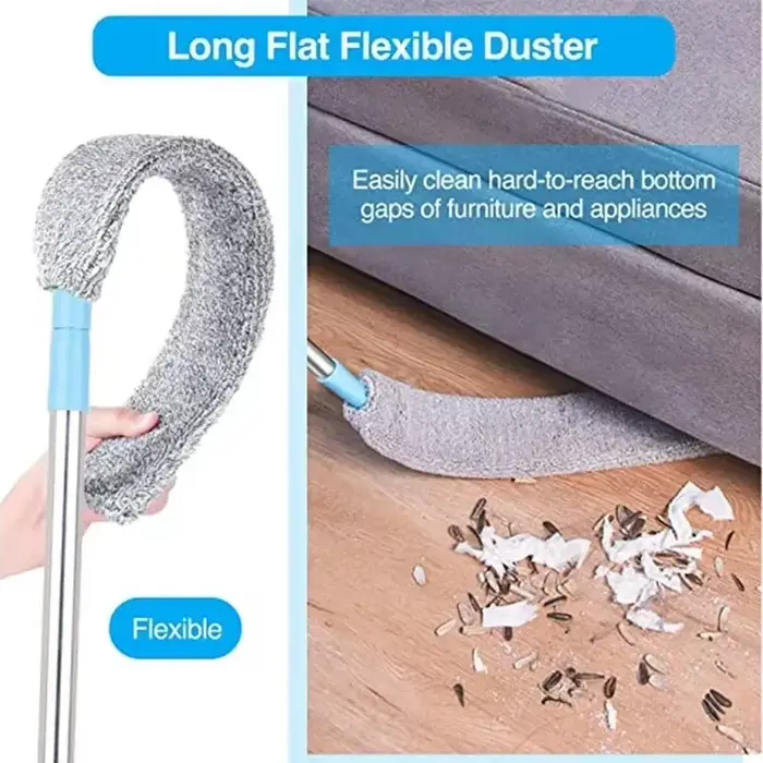 Balai télescopique à Long manche pour stores domestiques, brosses anti-poussière en microfibre pour installer des outils de nettoyage ménager faciles à utiliser