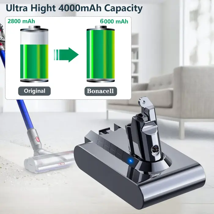 Batterie V6 pour aspirateur Dyson, 21.6v 9800mah, Dc58,dc59,dc62,650,770,880,sv03,sv04,sv05,sv06,sv07,sv09