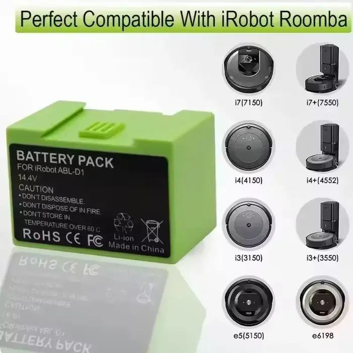 Pour iRobot Roomba i7 batterie Rechargeable 14.4V 12800mAh pour i3 i4 i5 i6 i7 i8 J7 E5 série aspirateur