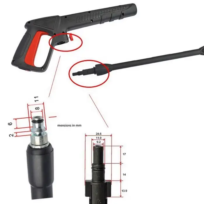 Pistolet nettoyeur haute pression pour Bosch