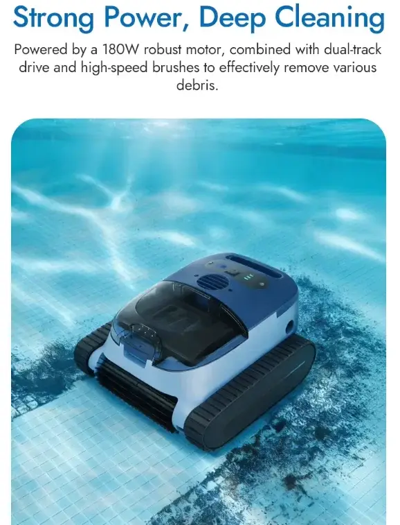 Machine de nettoyage automatique sans fil pour piscine