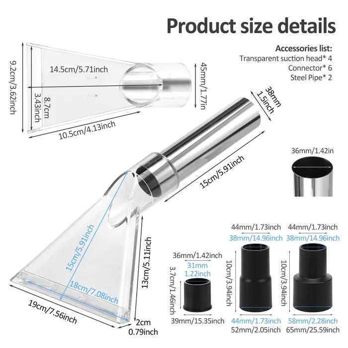 Kit universel de buse d'extraction sous vide réutilisable