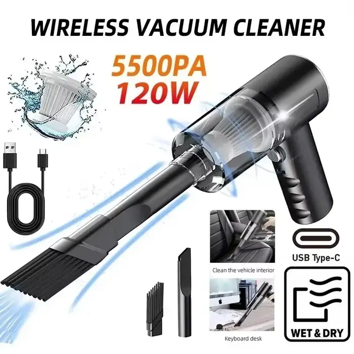 Aspirateur de voiture sans fil portable, haute puissance, aspirateur injuste, utilisation pour les t