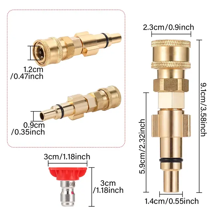 Adaptateur de dégagement rapide pour nettoyeur haute pression robuste