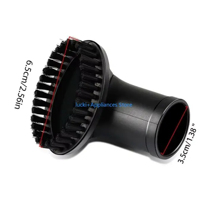 Brosse ronde 193F, brosse à poussière universelle pour tête pour aspirateur d 35mm/1.38''