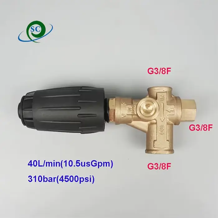 Vanne de décharge réglable pour nettoyeur haute pression 500-600 bars 80 L/min, régulateur de pressi